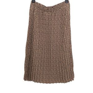 Gibson Animal Print Pleated Skirt